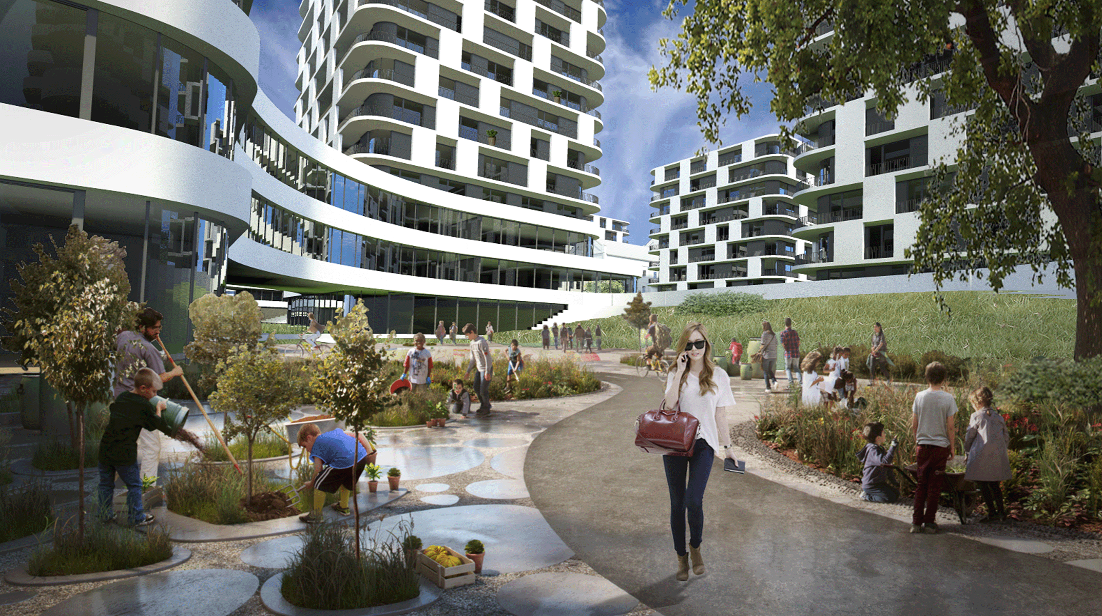 Óbudai Buszesz site development concept